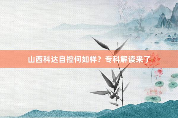 山西科达自控何如样？专科解读来了