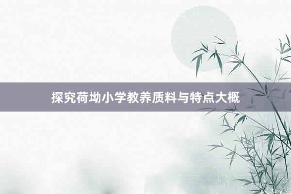 探究荷坳小学教养质料与特点大概